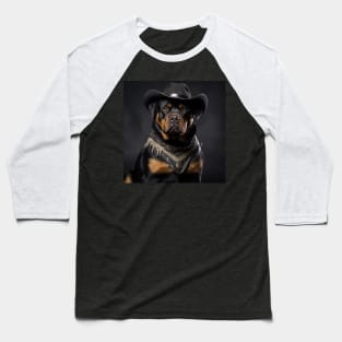 Cowboy Dog - Rottweiler Baseball T-Shirt